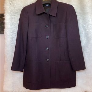 Mint Akris Virgin Wool Jacket